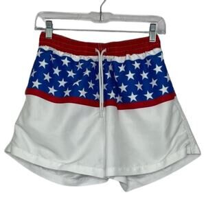 Chubbies swim board trunk shorts USA flag white size Small